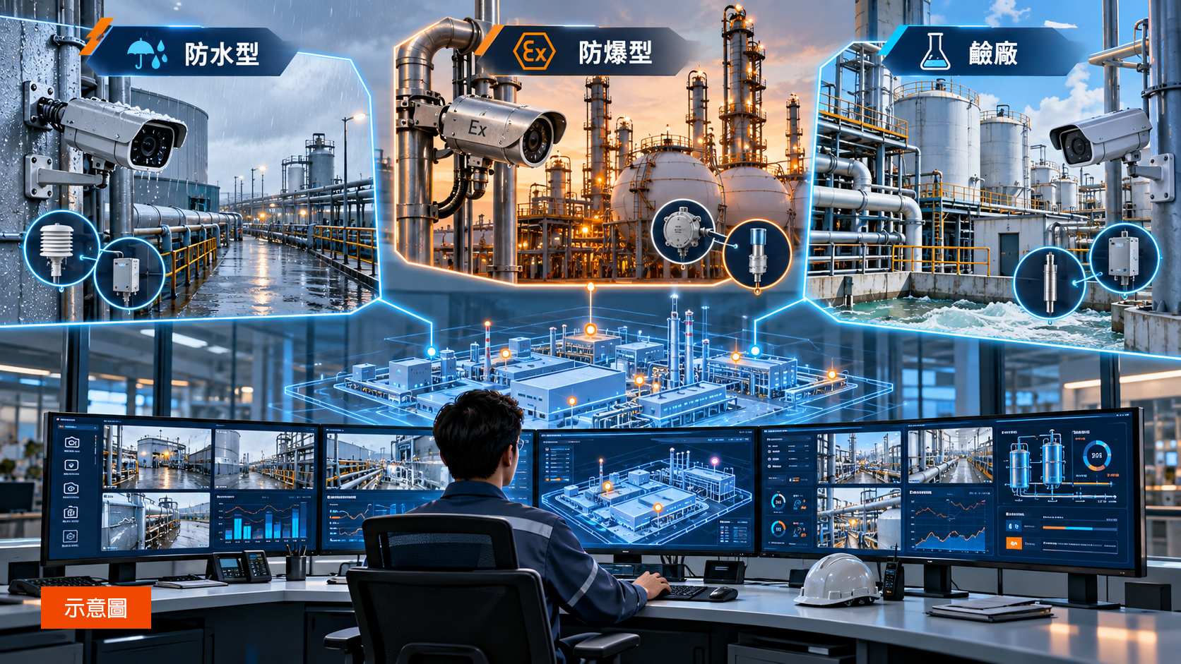 工廠中央監控系統｜整合全廠影像與設備監控