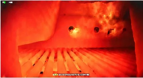 Immagine di monitoraggio del forno ad alta temperatura